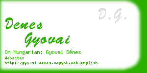 denes gyovai business card